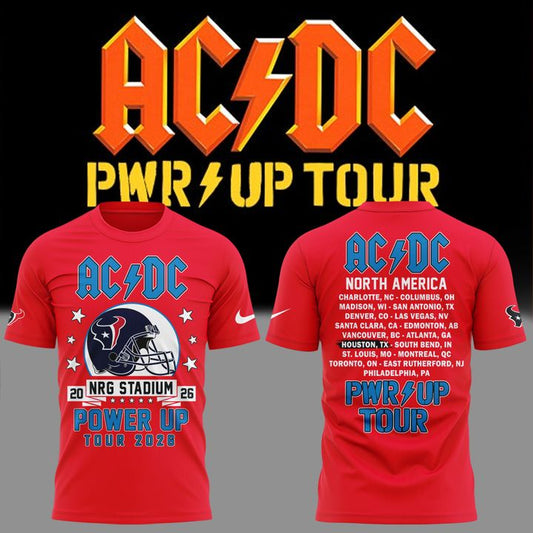 001.18. Special 2026 AC/DC x Houston Texans - Power Up Tour 2026 T-Shirt