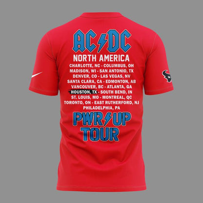 001.18. Special 2026 AC/DC x Houston Texans - Power Up Tour 2026 T-Shirt