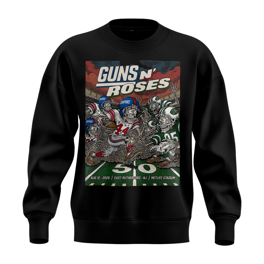 Guns N’ Roses World Tour 2026 x MetLife Stadium August 12, 2026 Black Sweatshirt