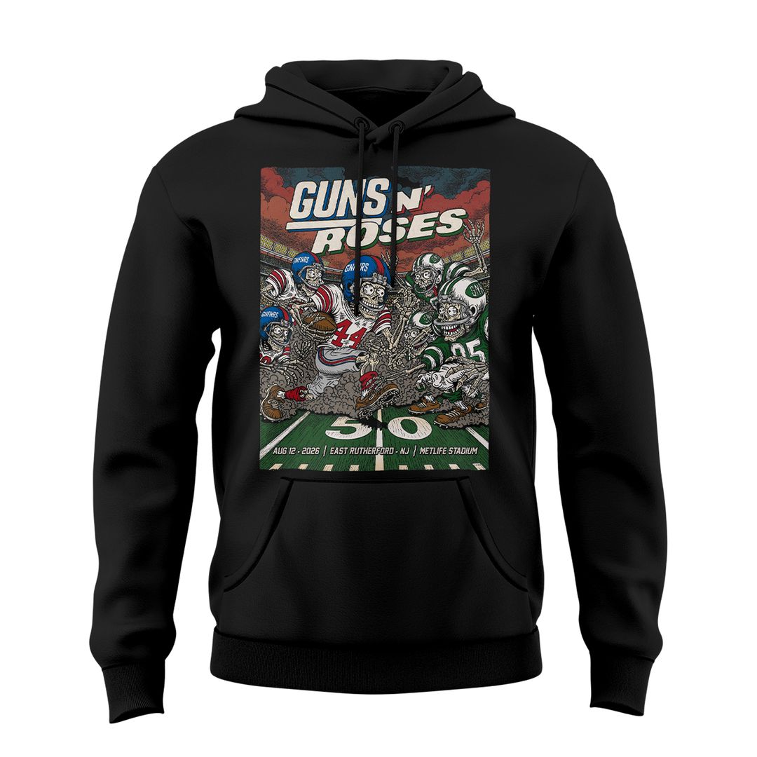 Guns N’ Roses World Tour 2026 x MetLife Stadium August 12, 2026 Black Hoodie