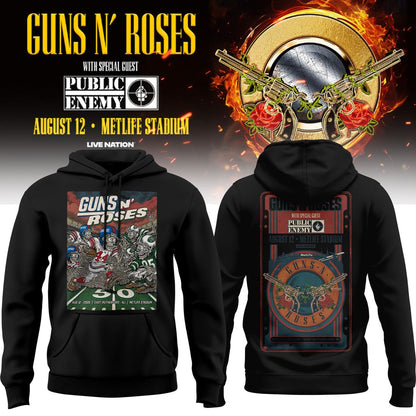 Guns N’ Roses World Tour 2026 x MetLife Stadium August 12, 2026 Black Hoodie
