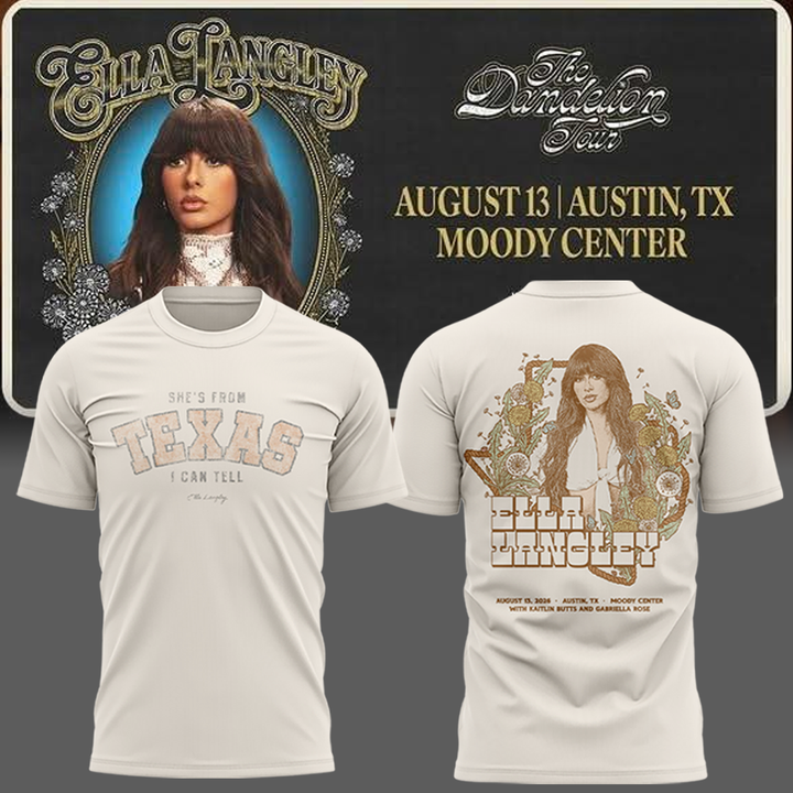 Ella Langley The Dandelion Tour 2026 -TEXAS T-shirt