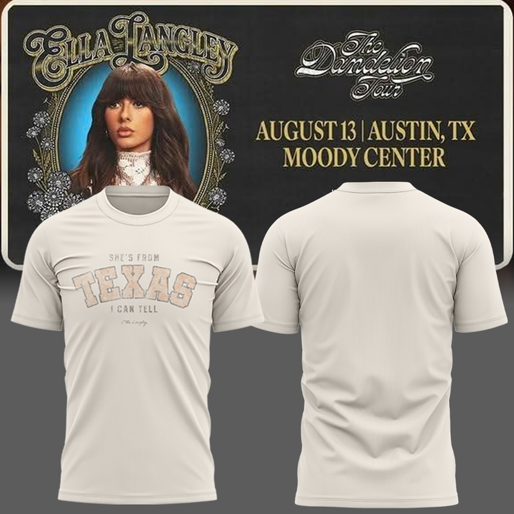 Ella Langley The Dandelion Tour 2026 -TEXAS T-shirt