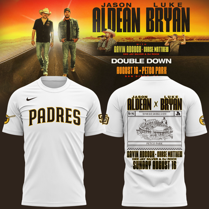 Exclusive Version San Diego Padres x Luke Bryan And Jason Aldean T-Shirt 2026