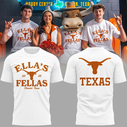 01.Limited edition Ella's Fellas x Texas Longhorns T-shirt