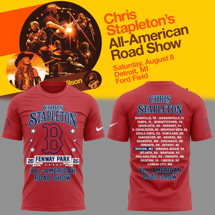 03. Chris Stapleton x Boston Red Sox - All American Road Show 2026 T-Shirt