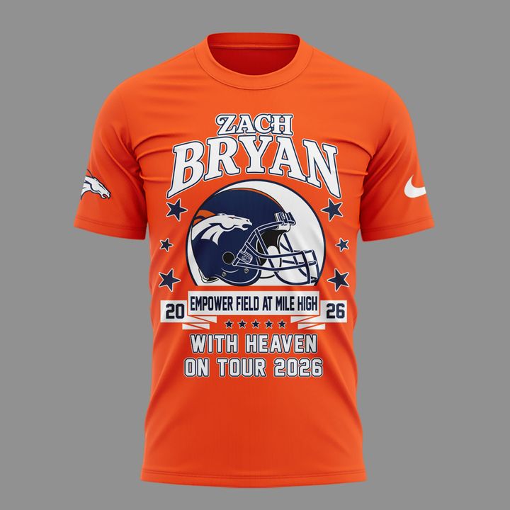 Perfect Shirt 2026 Zach Bryan x Denver Broncos - With Heaven On Tour 2026 T-Shirt