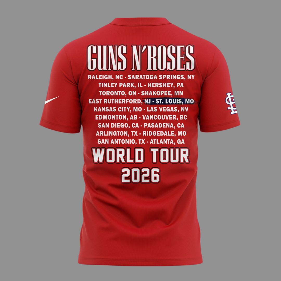 01.06. Guns N' Roses x St. Louis Cardinals - World Tour 2026 T-Shirt
