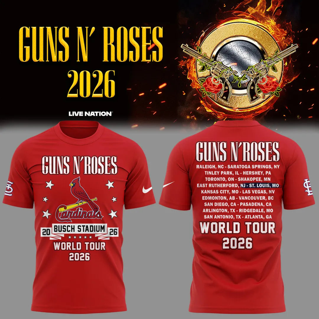 01.06. Guns N' Roses x St. Louis Cardinals - World Tour 2026 T-Shirt