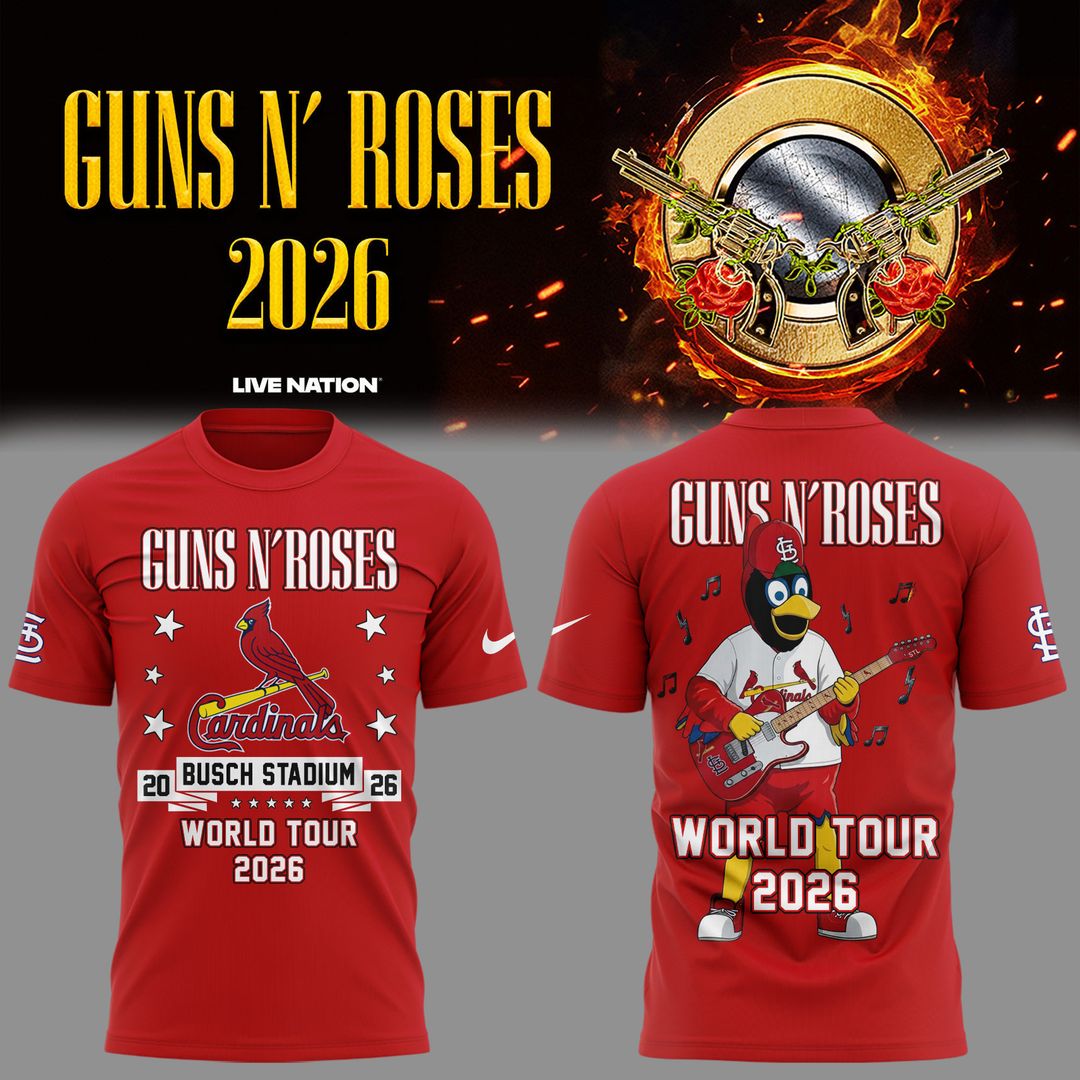 01.08. New Shirt Guns N' Roses x St. Louis Cardinals - World Tour 2026 T-Shirt