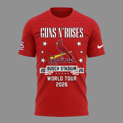 01.08. New Shirt Guns N' Roses x St. Louis Cardinals - World Tour 2026 T-Shirt
