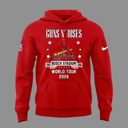 01.22. New Hoodie Guns N' Roses x St. Louis Cardinals - World Tour 2026 Hoodie