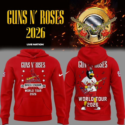 01.25. Perfect Hoodie Guns N' Roses x St. Louis Cardinals - World Tour 2026 Hoodie