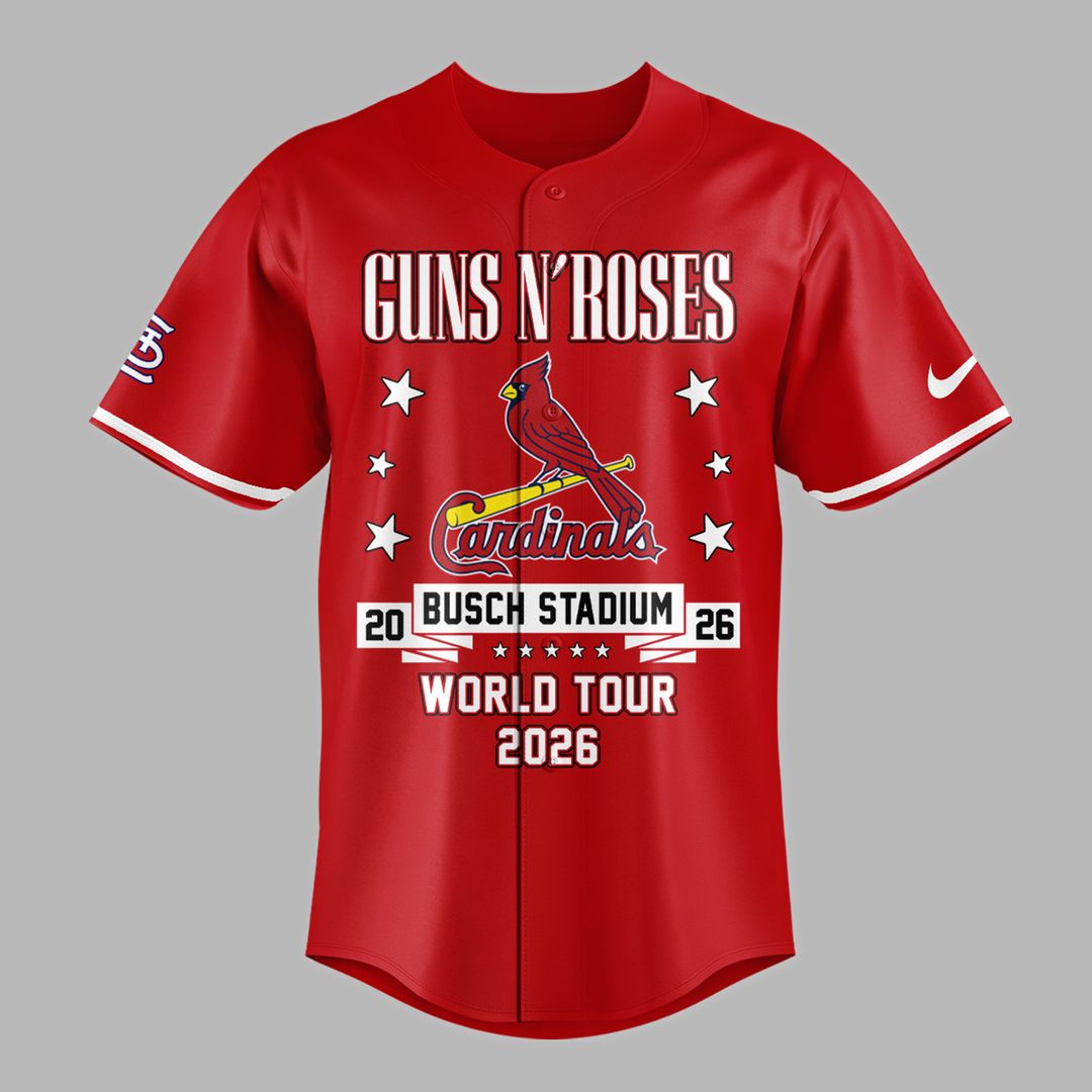 01.24. Special Baseball Jersey Guns N' Roses x St. Louis Cardinals - World Tour 2026 Baseball Jersey