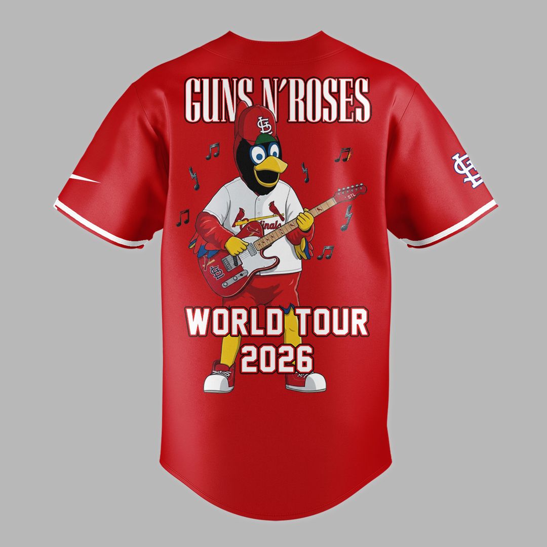 01.24. Special Baseball Jersey Guns N' Roses x St. Louis Cardinals - World Tour 2026 Baseball Jersey
