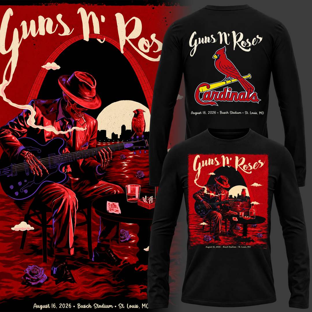 Limited Edition Guns N' Roses x St. Louis Cardinals Long Tee