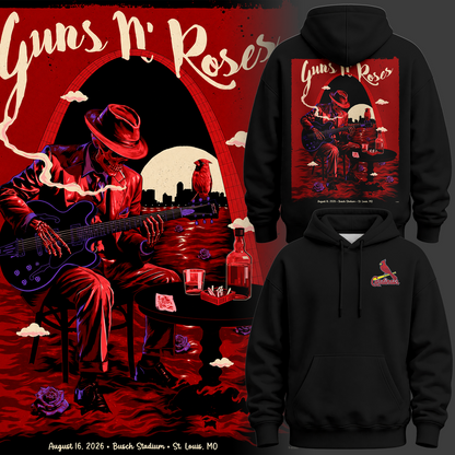 Limited Edition Guns N' Roses x St. Louis Cardinals Hoodie.