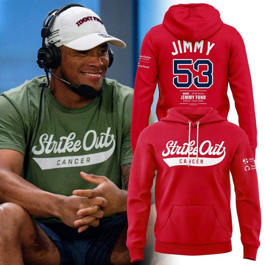 Unisex Red Boston Red Sox 2026 Strike Out Cancer Hoodie