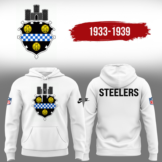 Pittsburgh Steelers Throwback 1933 White Hoodie