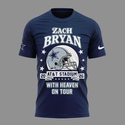 Dallas Cowboy x Zach Bryan - With Heaven On Tour 2026 T-Shirt