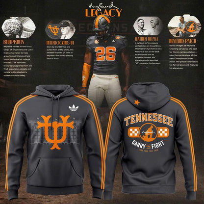 Unisex Adidas Charcoal Tennessee Football Neyland Legacy Hoodie