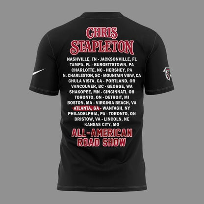 03.03. Perfect 2026 Chris Stapleton x Atlanta Falcons - All American Road Show 2026 T-Shirt