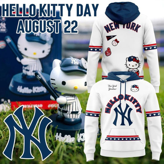New York Yankees x Hello Kitty White Pullover Hoodie
