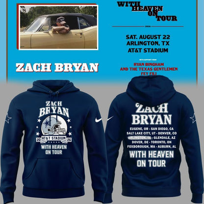 Limited Edition Dallas Cowboy x Zach Bryan - With Heaven On Tour 2026 Hoodie