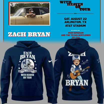 Limited Edition Dallas Cowboy x Zach Bryan - With Heaven On Tour 2026 Hoodie