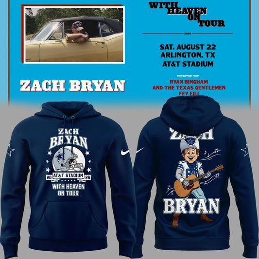 Limited Edition Dallas Cowboy x Zach Bryan - With Heaven On Tour 2026 Hoodie