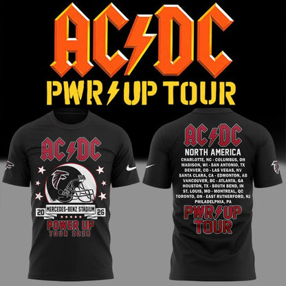 01. Black Shirt AC/DC x Atlanta Falcons - Power Up Tour 2026 T-Shirt