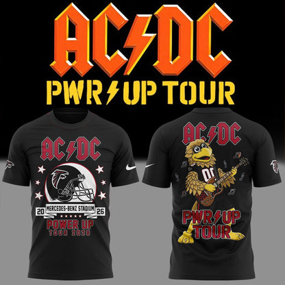 01.04. Special Mascots Atlanta Falcons x AC/DC - Power Up Tour 2026 T-Shirt