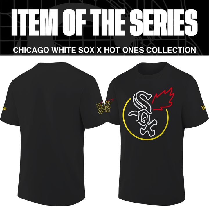 Chicago White Sox x First We Feast x Hot Ones Limited Black Tee