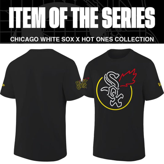 Chicago White Sox x First We Feast x Hot Ones Limited Black Tee