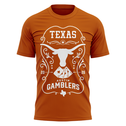Limited Edition Texas Longhorns x Austin Gamblers T-Shirt
