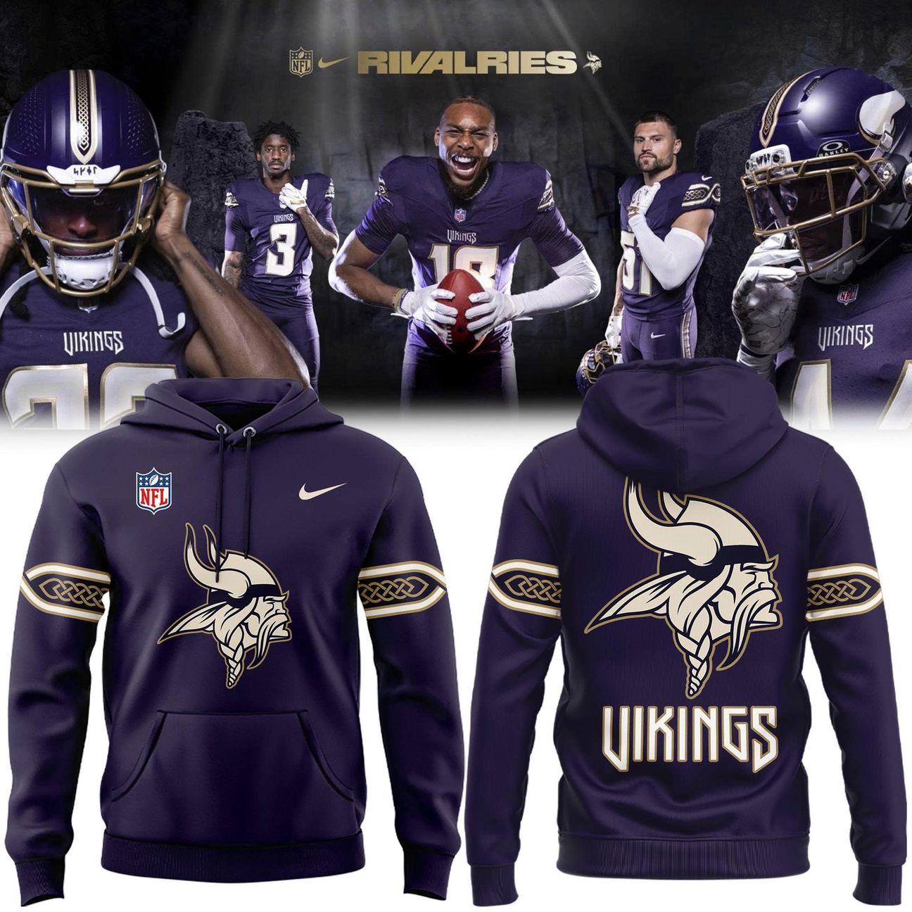 Special 2026 Rivalries Uniforms Minnesota Vikings Hoodie
