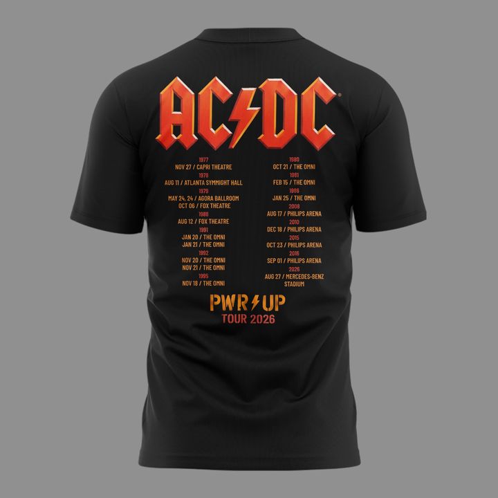 Newest Shirt AC/DC - Exclusive Atlanta Event Shirt - Power Up Tour 2026 T-Shirt