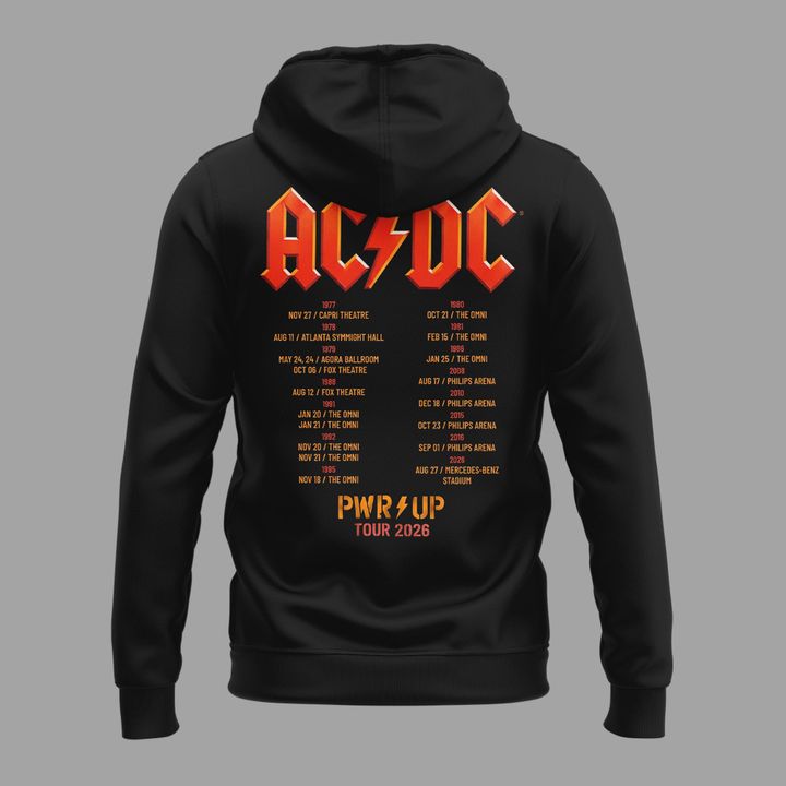 New Hoodie AC/DC - Exclusive Atlanta Event - Power Up Tour 2026 Hoodie