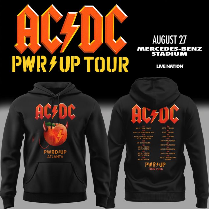 New Hoodie AC/DC - Exclusive Atlanta Event - Power Up Tour 2026 Hoodie