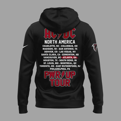 01.14. Black Hoodie AC/DC x Atlanta Falcons - Power Up Tour 2026 Hoodie
