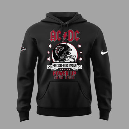 01.14. Black Hoodie AC/DC x Atlanta Falcons - Power Up Tour 2026 Hoodie