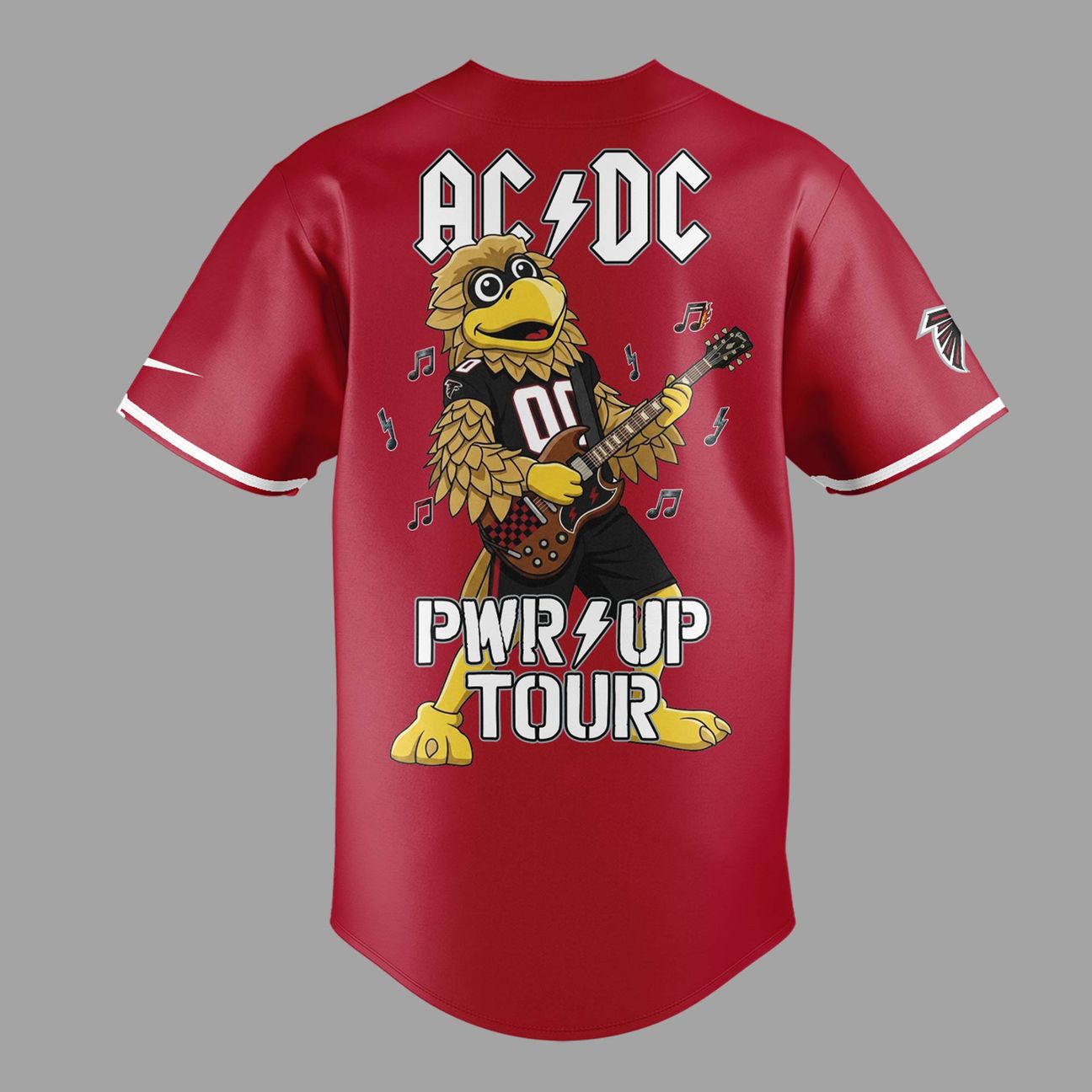 02.14. Limited Edition AC/DC x Atlanta Falcons - Power Up Tour 2026 Baseball Jersey