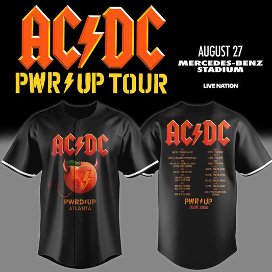 Limited Edition AC/DC - Exclusive Atlanta Event Shirt - Power Up Tour 2026 Baseball Jersey