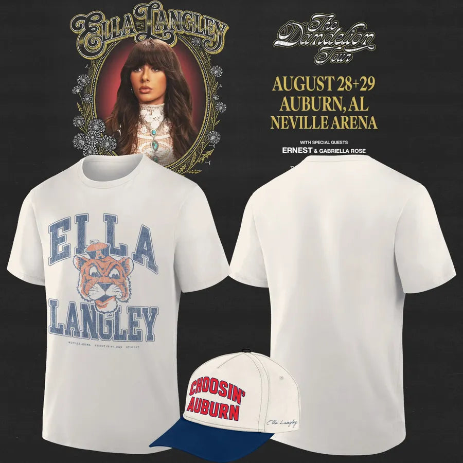 Auburn Tigers x Ella Langley – The Dandelion Tour 2026 Neville Arena Shirt