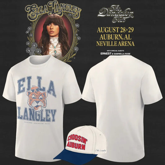 Auburn Tigers x Ella Langley – The Dandelion Tour 2026 Neville Arena Shirt