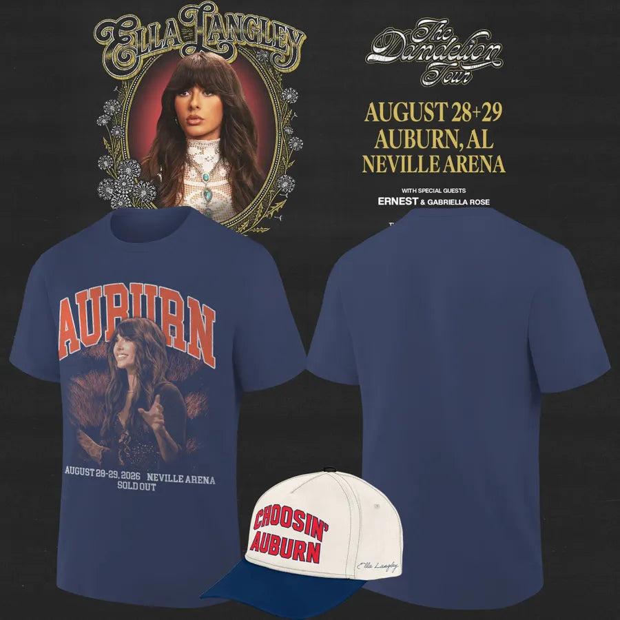 Auburn Tigers x Ella Langley – The Dandelion Tour 2026 Neville Arena Shirt