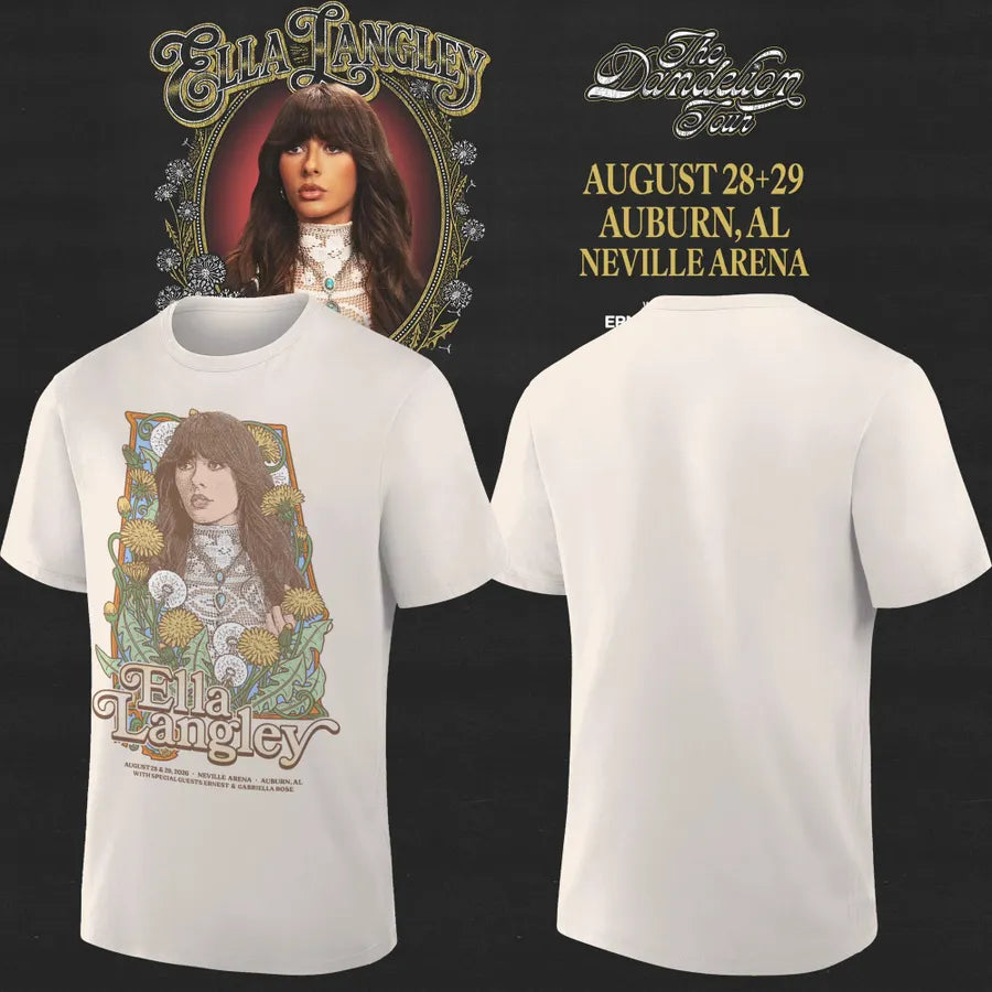 Auburn Tigers x Ella Langley – The Dandelion Tour 2026 Neville Arena Shirt