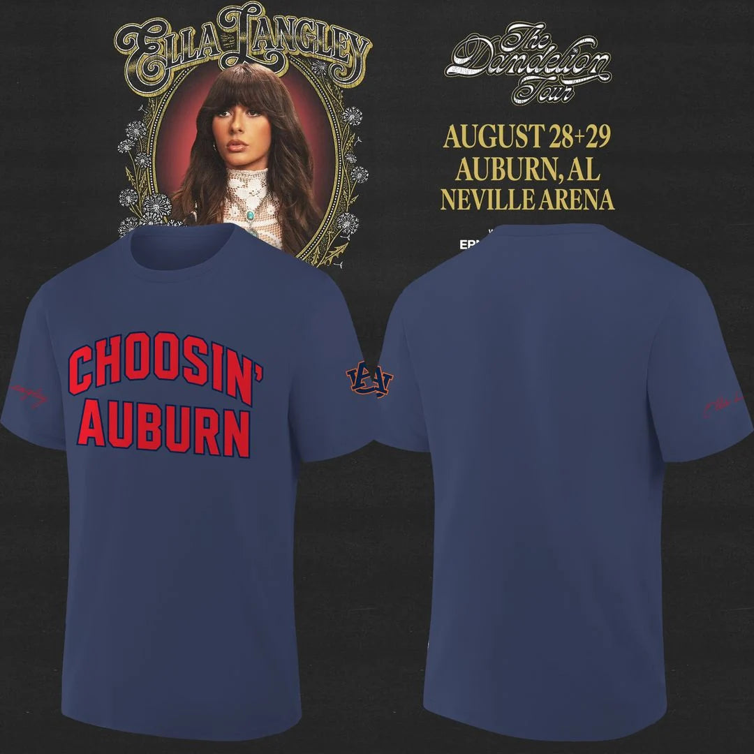 Auburn Tigers x Ella Langley – The Dandelion Tour 2026 Neville Arena Shirt