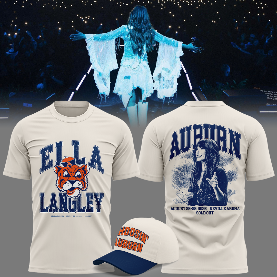 Auburn Tigers x Ella Langley – The Dandelion Tour 2026 Neville Arena Tshirt