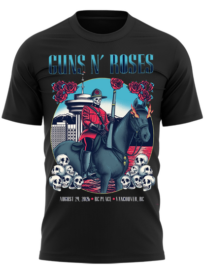 Guns N' Roses BC Place Vancouver 2026 Tour T-Shirt